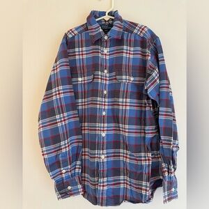 Boys Polo Ralph Lauren Plaid Button Dress Shirt Size 10-12 Years